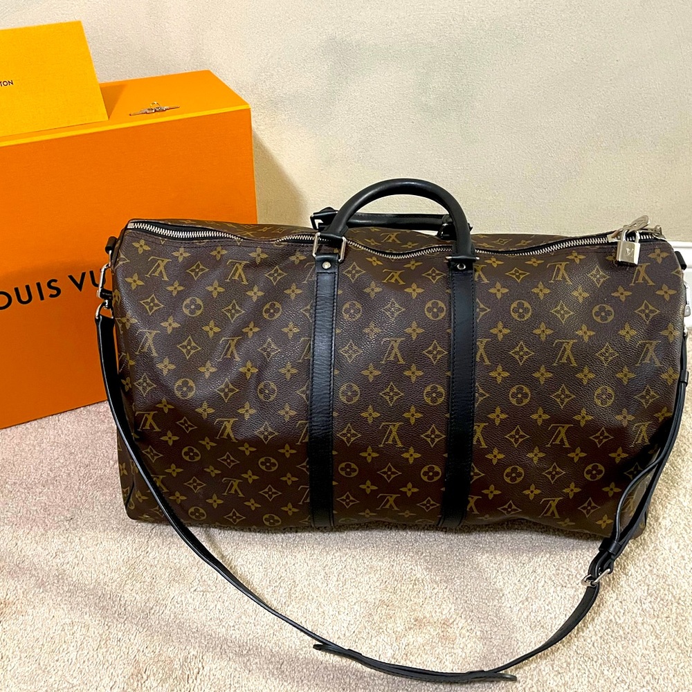 SOLD LOUIS VUITTON Keepall Bandoulier 55 Macassar!